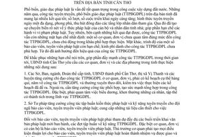 Chỉ thị 11/2001/CT-UB tuyên truyền phổ biến giáo dục pháp luật Cần Thơ