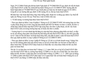 Công văn 2426/CT-NV hoàn thuế giá trị gia tăng