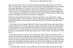 Công văn1151/UB-NC tăng cường công tác quản lý vũ khí, vật liệu nổ và công cụ hỗ trợ trên địa bàn thành phố