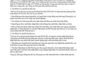 Công văn 1528/TCHQ-KTTT điều chỉnh nội dung công văn 1266/TCHQ-KTTT