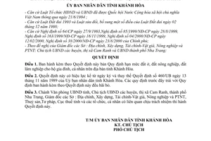 Quyết định 1102/2001/QĐ-UB hạn mức đất ở, nông nghiệp, lâm nghiệp