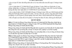 Quyết định 44/2001/QĐ-UB về tổ chức lại Phòng Công chứng số I thành phố Đà Nẵng