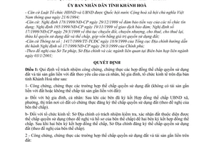 Quyết định 1353/2001/QĐ-UB trách nhiệm công chứng, chứng thực