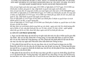 Thông tư 26/2001/TT-BTC hướng dẫn điểm cấp phát kinh phí cho tổ chức xã hội, tổ chức xã hội - nghề nghiệp được ngân sách hỗ trợ kinh phí