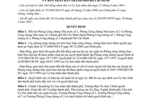 Quyết định 36/2001/QĐ-UB đổi tên các Phòng Công chứng Nhà nước