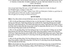 Quyết định 560/2001/QĐ-NHNN điều chỉnh tỷ lệ dữ trữ bắt buộc của tổ chức tín dụng