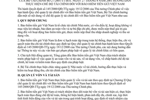 Thông tư 27/2001/TT-BTC thực hiện chế độ tài chính Bảo hiểm tiền gửi Việt Nam