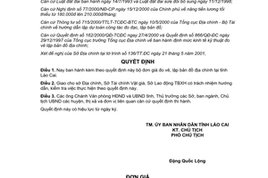 Quyết định 192/2001/QĐ-UB đơn giá đo vẽ lập bản đồ địa chính Lào Cai