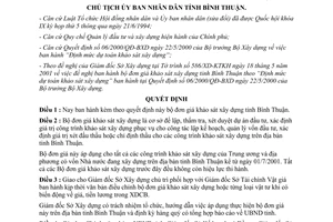 Quyết định 30/2001/QĐ-CT-UBBT ban hành bộ đơn giá khảo sát xây dựng Bình Thuận