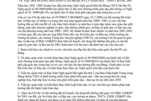 Chỉ thị 19/2001/CT-BGD&ĐT đào tạo bồi dưỡng nhà giáo cán bộ quản lý giáo dục đào tạo hè 2001