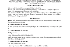 Quyết định 528/QĐ-TTg dự án khả thi khu vực thoát nước Thành phố Hồ Chí Minh sửa đổi Quyết định 484/QĐ-TTg