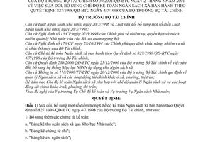 Quyết định 39/2001/QĐ-BTC chế độ kế tóan ngân sách xã sửa đổi Quyết định 827/1998/QĐ-BTC