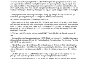 Chỉ thị 16/2001/CT-UB thực hiện chế độ văn bản gửi Ủy ban Nhân dân Thành phố