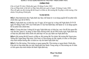 Nghị định 17/2001/NĐ-CP Quy chế quản lý và sử dụng nguồn hỗ trợ phát triển chính thức