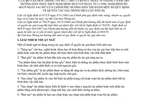 Thông tư 27/2001/TT-BVHTT quyền tác giả trong Bộ luật Dân sự để hướng dẫn thực hiện Nghị định 76/CP