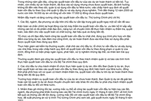 Chỉ thị 11/2001/CT-TTg đẩy mạnh công tác quyết toán vốn đầu tư xây dựng cơ bản