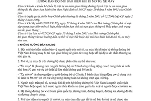 Thông tư 08/2001/TT-BGTVT hướng dẫn đội mũ bảo hiểm khi đi mô tô, xe máy