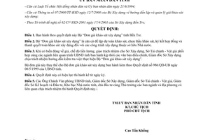 Quyết định 2340/QĐ-UB năm 2001 Bộ đơn giá khảo sát xây dựng Bến Tre