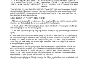 Thông tư 04/2001/TT-NHNN hướng dẫn về quản lý ngoại hối doanh nghiệp có vốn đầu tư nước ngoài và bên nước ngoài tham gia hợp đồng hợp tác kinh doanh