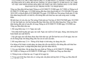 Thông tư 03/2001/TT-TCBĐ ghi nhãn hàng hoá đối với thiết bị viễn thông đầu cuối thuê bao sản xuất trong nước và nhập khẩu