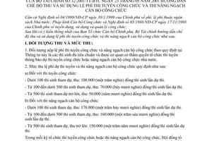 Thông tư 32/2001/TT-BTC hướng dẫn chế độ thu và sử dụng lệ phí thi tuyển công chức và thi nâng ngạch cán bộ công chức