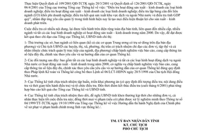 Chỉ thị 07/CT-UB 2001 điều tra sản xuất kinh doanh các loại hình doanh nghiệp ngoài Nhà nước Bến Tre