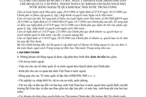 Thông tư 40/2001/TT-BTC hướng dẫn chế độ quản lý, cấp phát, thanh toán các khoản chi ngân sách nhà nước bằng ngoại tệ qua Kho bạc Nhà nước trung ương
