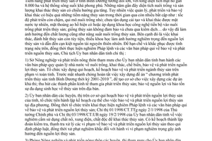 Chỉ thị 13/2001/CT-CT quản lý bảo vệ nguồn lợi thủy sản tỉnh Bình Dương