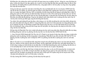 Chỉ thị 20/2001/CT-UB tăng cường xây dựng phòng đọc sách xã phường thị trấn Cần Thơ