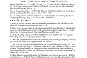 Thông tư 13/2001/TT-BYT hướng dẫn xuất khẩu, nhập khẩu hoá chất, chế phẩm diệt côn trùng, diệt khuẩn dùng trong lĩnh vực gia dụng và y tế