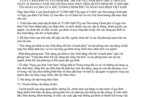 Thông tư 07/2001/TT-BVCSTE ngày gia đình Việt Nam do Uỷ ban Bảo vệ và Chăm sóc trẻ em ban hành, để hướng dẫn thực hiện Quyết định 72/2001/QĐ-TTg