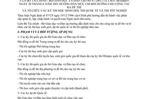 Thông tư liên tịch 47/2001/TTLT-BTC-BGDĐT hướng dẫn mức chi bồi dưỡng cho công tác ra đề thi học sinh giỏi quốc tế tốt nghiệp