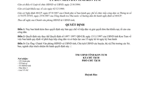 Quyết định số 27/2001/QĐ-UB Quy chế tiếp dân và giải quyết đơn thư khiếu nại