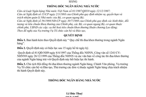 Quyết định 805/2001/QĐ-NHNN Quy chế thi đua khen thưởng trong ngành Ngân hàng