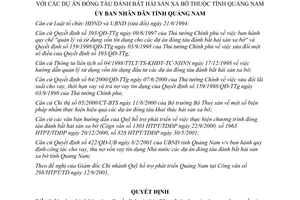 Quyết định 31/2001/QĐ-UB cho vay thu nợ vốn tín dụng Nhà nước đóng tàu đánh bắt hải sản xa bờ Quảng Nam