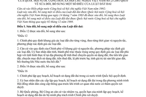 Luật đất đai 2001 sửa đổi 25/2001/QH10