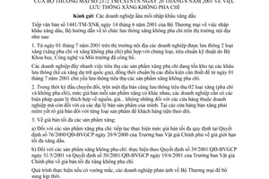 Công văn 2372-TM/CSTNTN lưu thông xăng dầu không pha chì