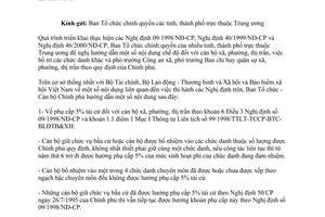 Công văn 210/BTCCBCP-CQĐP chế độ đối với cán bộ xã  phường thị trấn