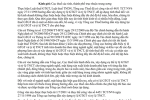 Công văn 2423 TCT/NV6 hướng dẫn xây dựng tỷ lệ giá trị gia tăng và tỷ lệ thu nhập chịu thuế