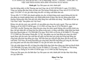 Công văn 2716/TCHQ-GSQL ghi nhãn hàng hóa hàng xuất khẩu