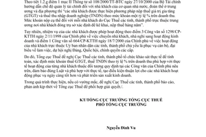 Công văn 2569TCT/NV9 thu thuế theo Thông tư 108/2000/TT-BTC