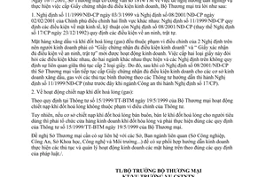 Công văn 2879TM/CSTNTN hướng dẫn cấp Giấy chứng nhận đủ điều kiện kinh doanh