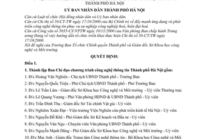 Quyết định 59/2001/QĐ-UB thành lập Ban Chỉ đạo chương trình công nghệ thông tin  Hà Nội