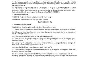 Tiêu chuẩn Việt Nam TCVN 6770:2001 về phương tiện giao thông đường bộ - gương chiếu hậu mô tô và xe máy - yêu cầu và phương pháp thử trong công nhận kiểu do Bộ Khoa học Công nghệ và Môi trường ban hành