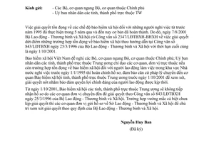 Công văn 1375/BHXH/CĐCS thời hạn giải quyết tồn đọng về bảo hiểm xã hội theo công văn 843/LĐTBXH