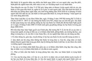 Chỉ thị 08/2001/CT-BYT đẩy mạnh hoạt động phòng chống tác hại thuốc lá