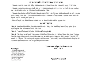 Quyết định 3137/2001/QĐ-UBND phối hợp quản lý sự nghiệp giáo dục đào tạo Quảng Ninh