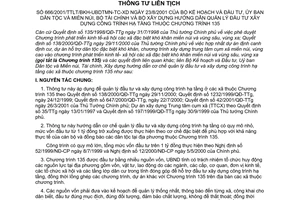 Thông tư liên tịch 666/2001/TTLT/BKH-UBDTMN-TC-XD hướng dẫn quản lý đầu tư xây dựng công trình hạ tầng thuộc Chương trình 135