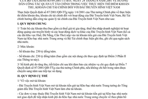 Thông tư 69/2001/TT-BTC hướng dẫn công tác quản lý tài chính trong thí điểm khoán thu, khoán chi tài chính
