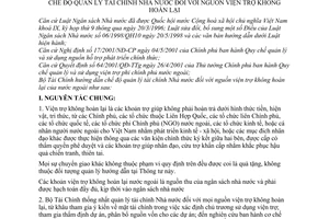 Thông tư 70/2001/TT-BTC hướng dẫn chế độ quản lý tài chính nhà nước nguồn viện trợ không hoàn lại